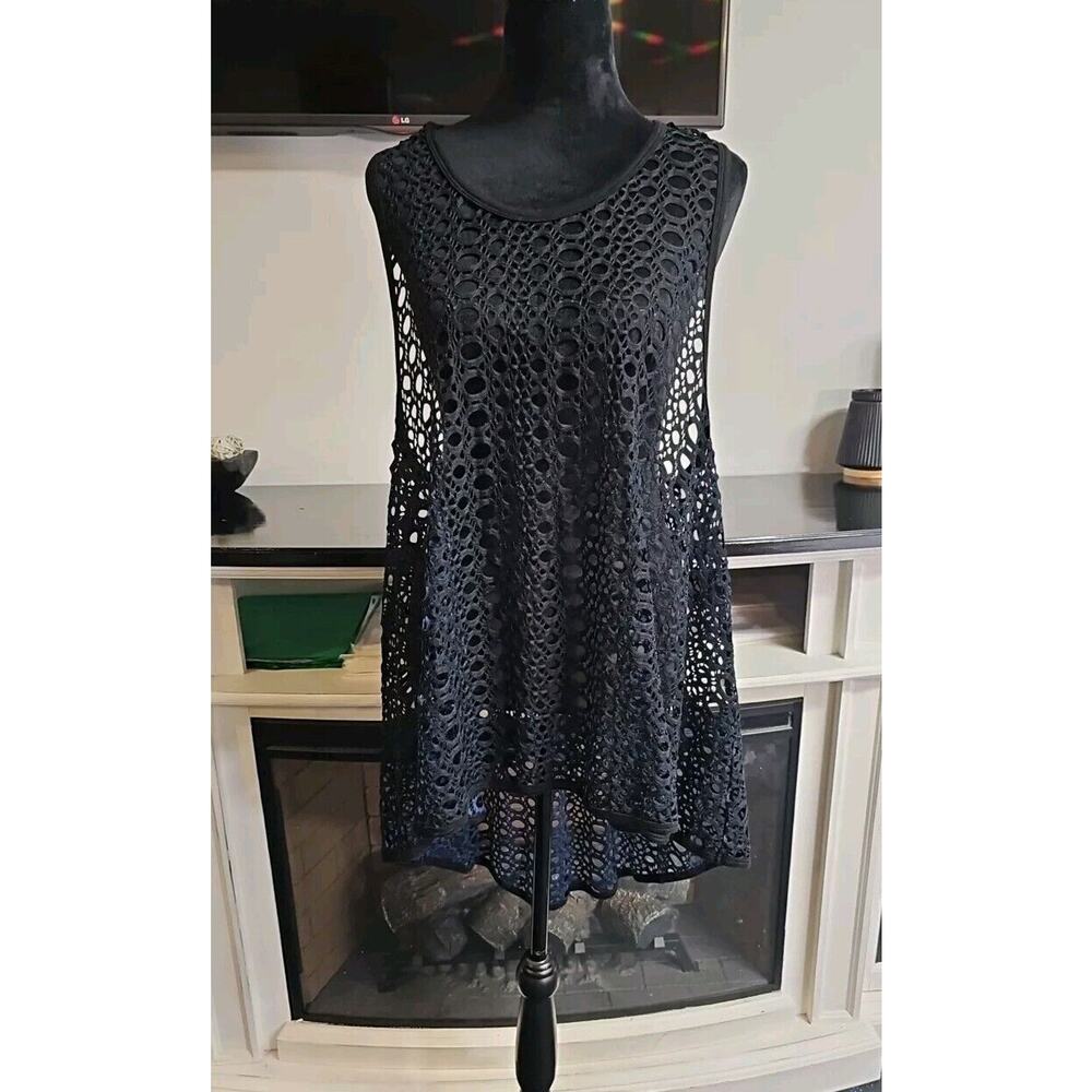 Comfy USA Swim Cover Up Hi Low Hem Sleeveless